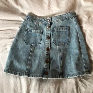 brandy melville jean skirt